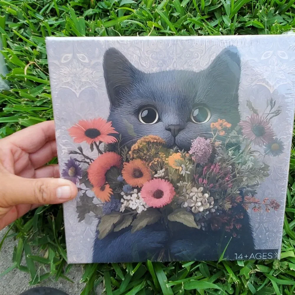 Flower Cat 1000 Piece Puzzle For Adults